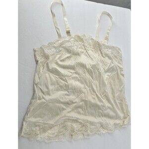 VTG Womens 36 Camisole Top Lace Trim Eaton Vanity Fair Canada Adjustable Straps